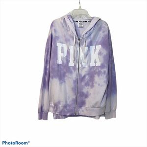 PINK Tie-Dye Zip-Up Hoodie